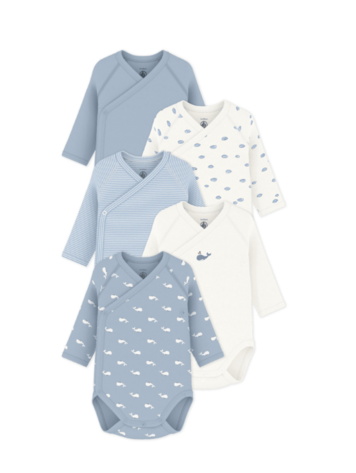 Petit Bateau 5 Newborn Bodies ML
