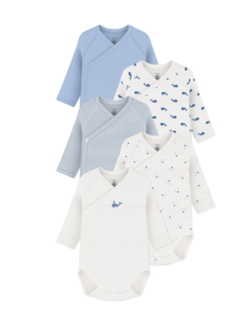 Petit Bateau 5 Bodies NAISS ML