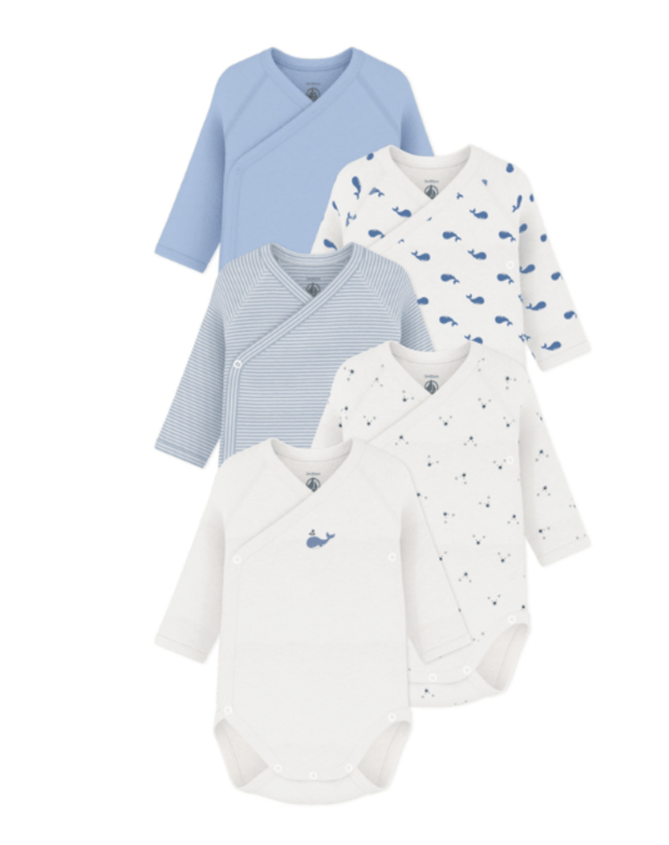 Petit Bateau 5 Bodies NAISS ML