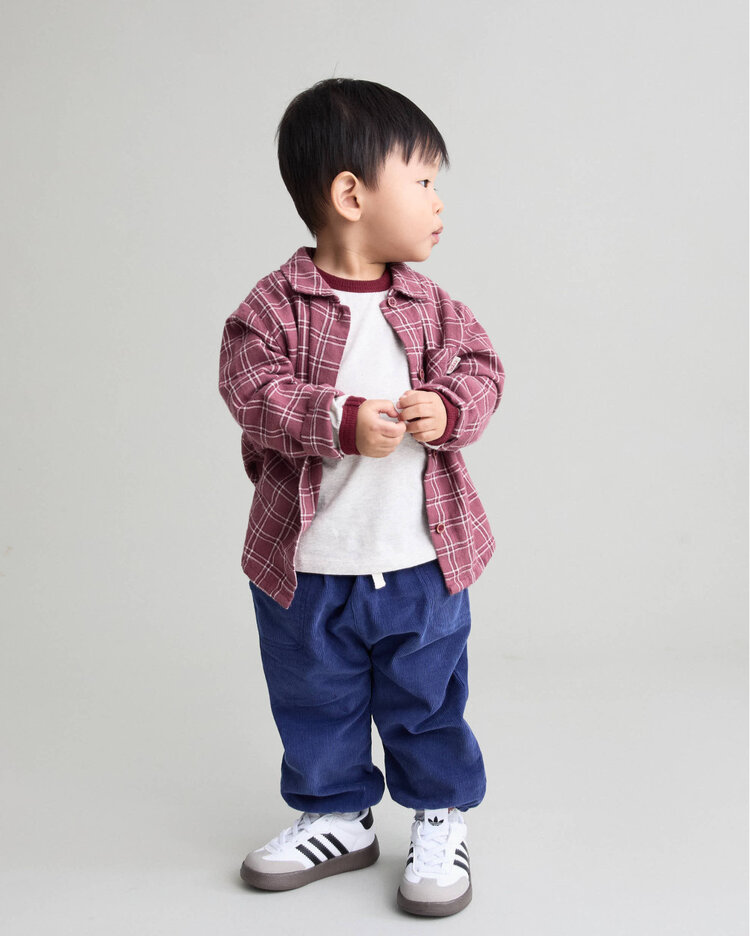 Buho Tartan Shirt - Pomegranate