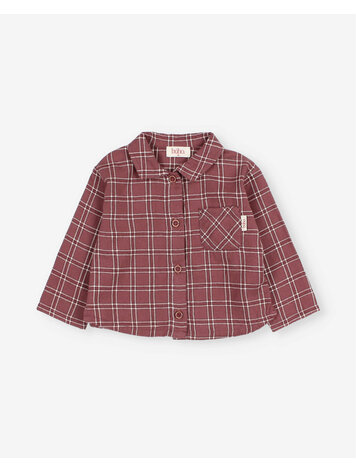 Buho Tartan Shirt - Pomegranate