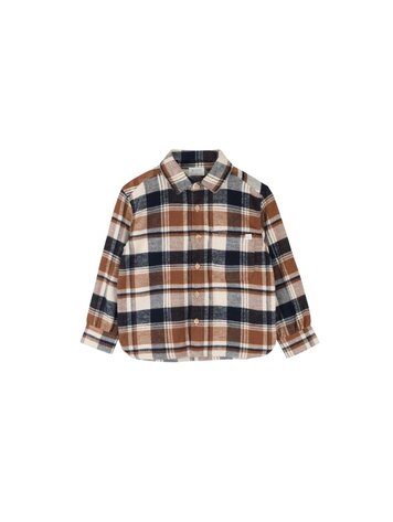 Jenest Lef Shirt - Off White/Blue/Brown