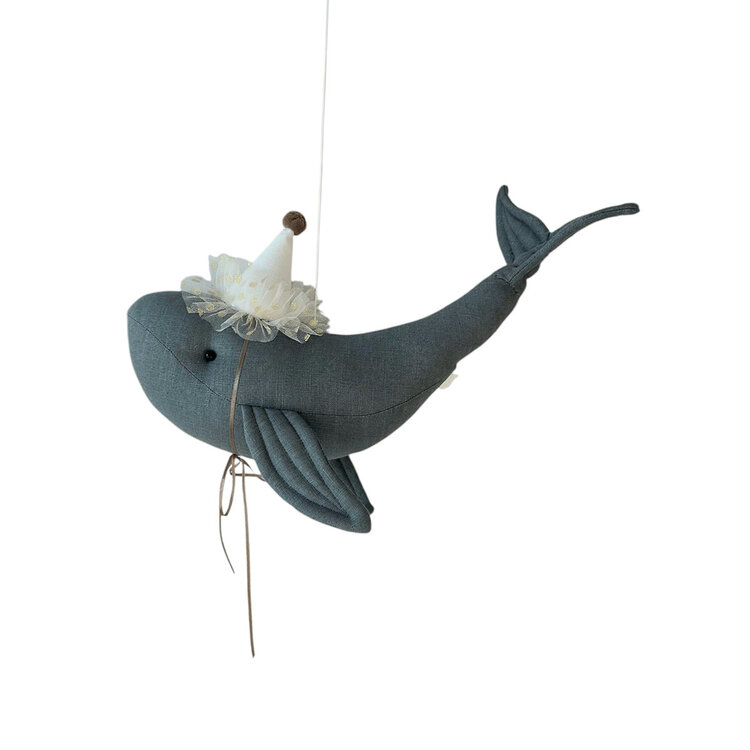Whale Linen - Cyan