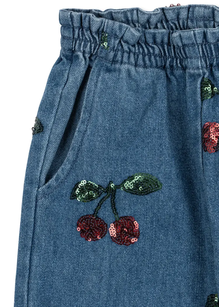Konges Sløjd Magot Frill Pants - Cherry Sequin