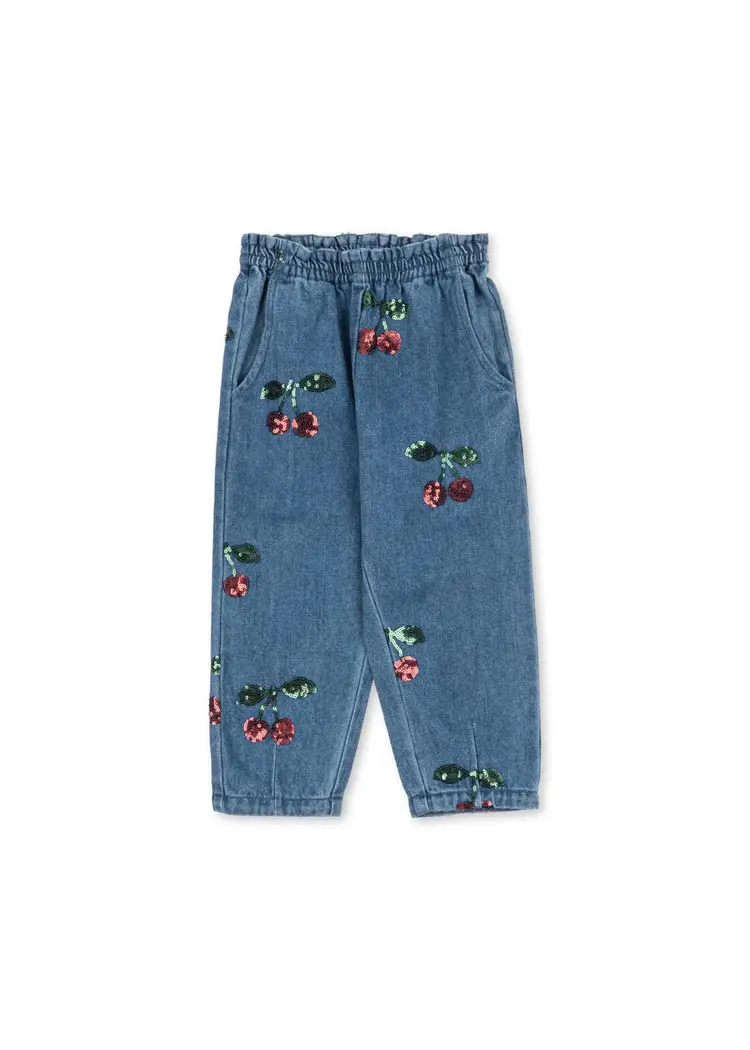 Konges Sløjd Magot Frill Pants - Cherry Sequin
