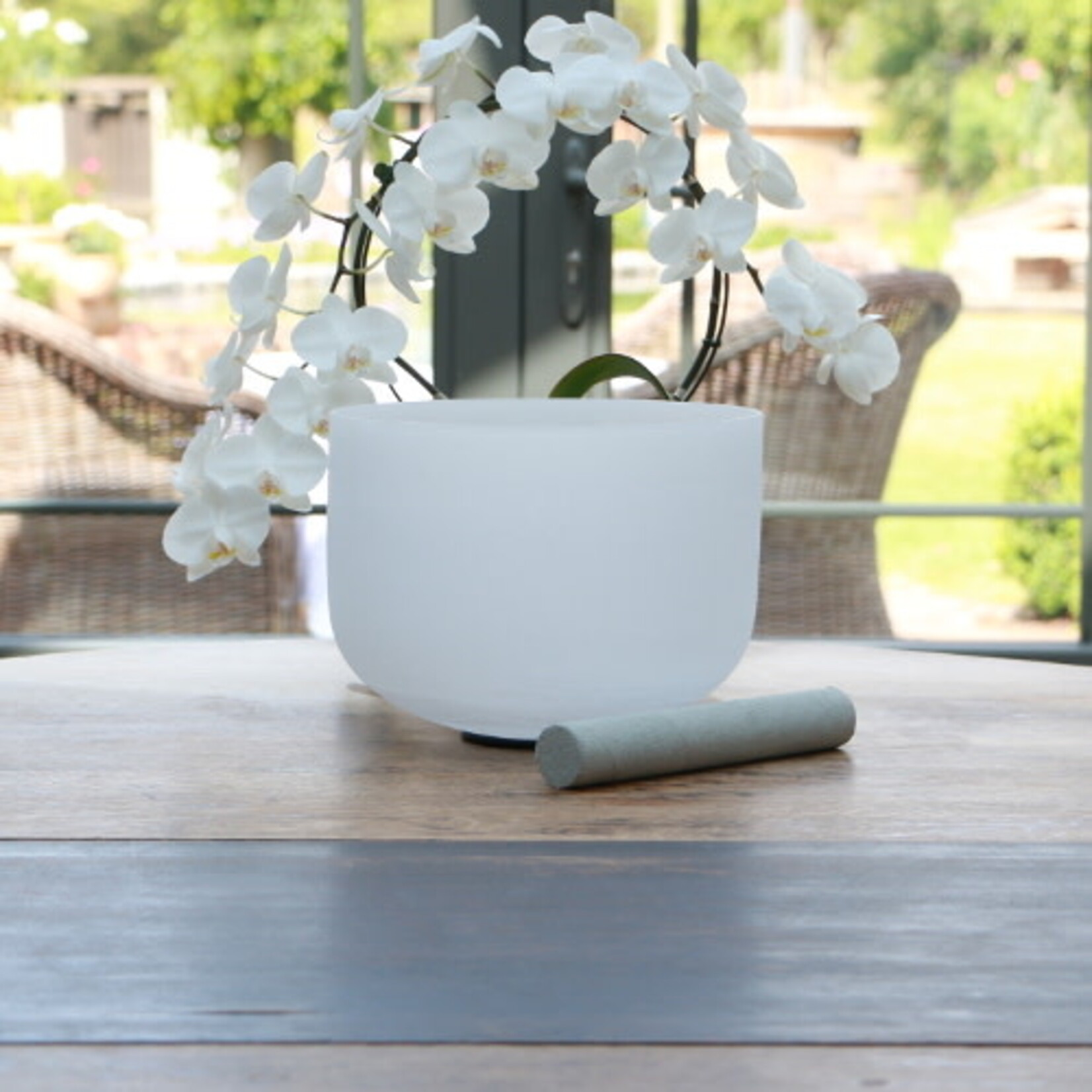 Toon F (Hart chakra) 10 inch Kristallen Klankschaal incl. Draagtas