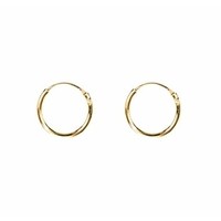 Oorringen gold plated 12 mm