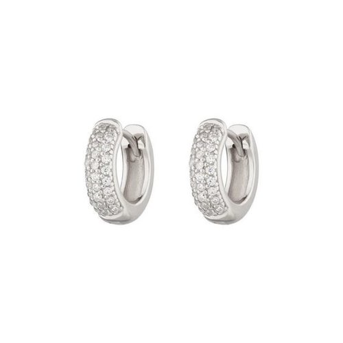 Oh So HIP Oorringen zilver met zirkonia steentjes Oh So HIP Oorringen zilver met zirkonia steentjes