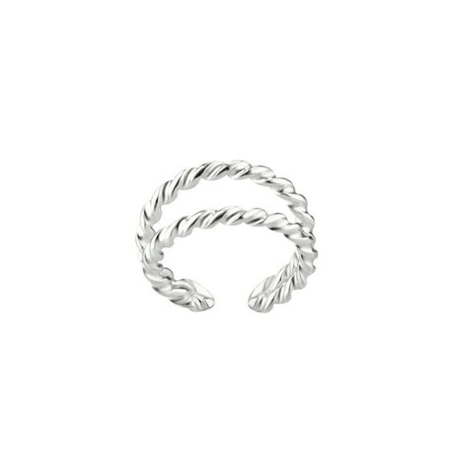 Oh So HIP Dubbele ear cuff twisted 925 zilver Oh So HIP Dubbele ear cuff twisted 925 zilver