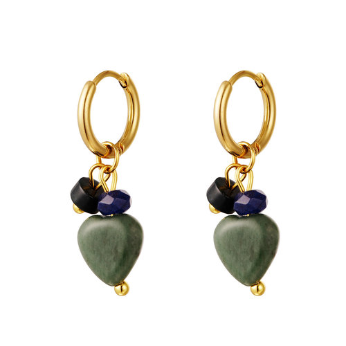 Oh So HIP Oorringen met hart groen Oh So HIP Oorringen met hart groen