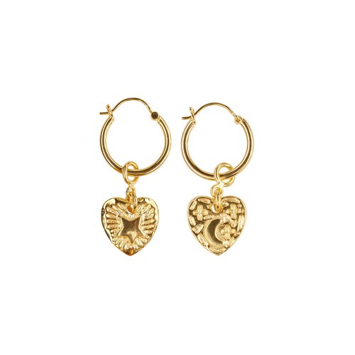 Xzota Magical Heart earring gold plated Xzota Magical Heart earring gold plated