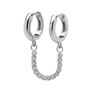 Oh So HIP One piece huggie chain hoops  925 zilver
