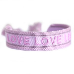 Love Ibiza Geweven armband Love Lila