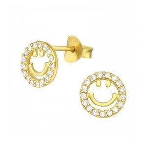 Oh So HIP Smiley oorbellen gold plated