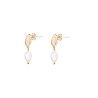 Pebble earrings freshwater pearl