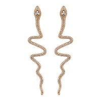 Curly snake earrings