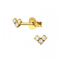 Mini hartjes studs zirkonia