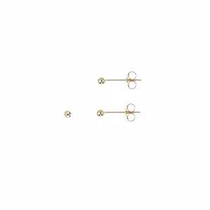 Oh So HIP Ball studs gold plated 4 mm