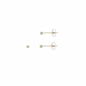 Oh So HIP Ball studs gold plated 3 mm