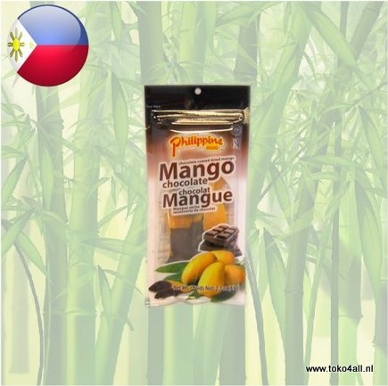 Philippine brand Dried Mango with Chocolate 65 gr