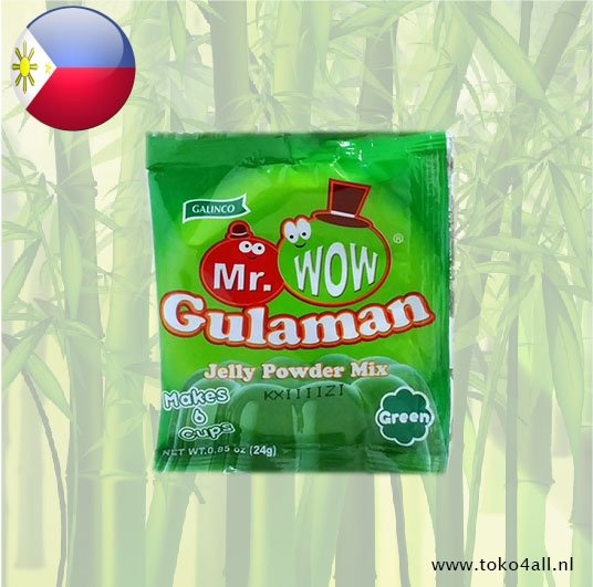 Gulaman Green Jelly Powder Mix 24 gr