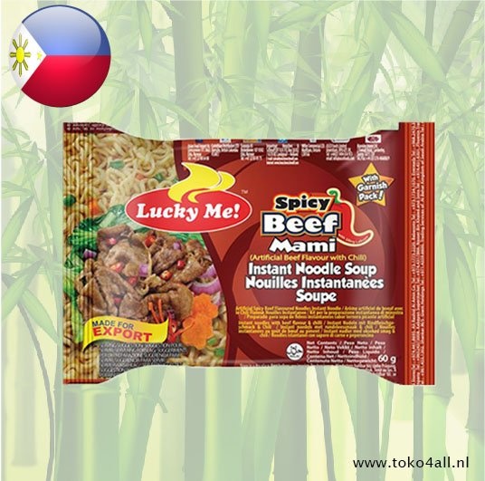 Lucky Me Spicy Beef Instant Noodle Soup 60 gr