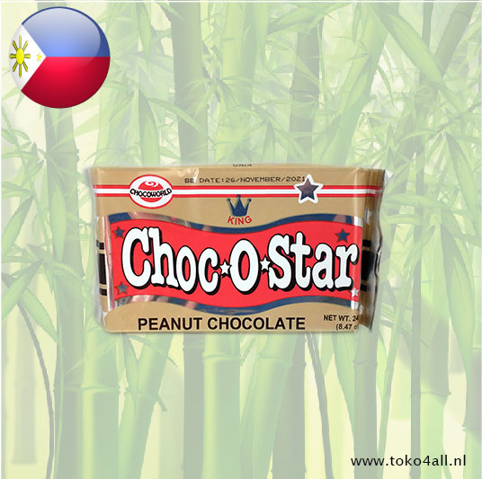 Choc O Star Pinda Melk Chocolade 240 gr
