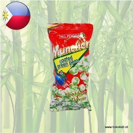 Muncher Coated Green Peas Spicy Beef flavor 70 gr