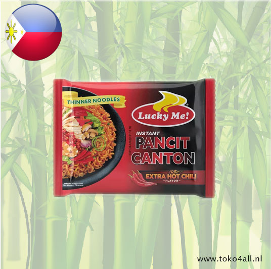 Lucky Me Pancit Canton Chili Thinner Noodles 75 gr