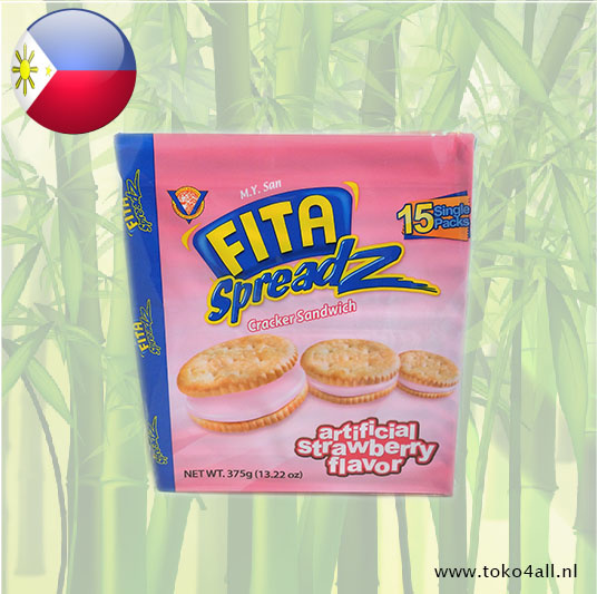 M.Y. San Fita Spreadz Strawberry flavor Cracker Sandwich 375 gr