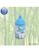 Baby fles met blauw witte vruchtenhartjes 38 gr