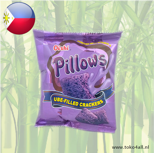 Oishi Pillows Ube filled crackers 38 gr