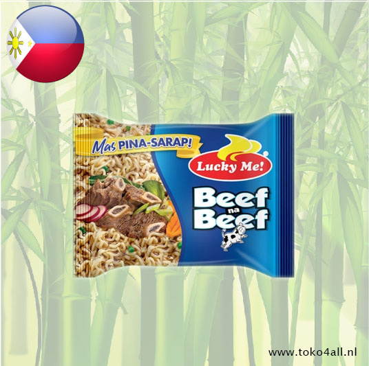 Lucky Me Beef Na Beef Instant Noodles 55 gr