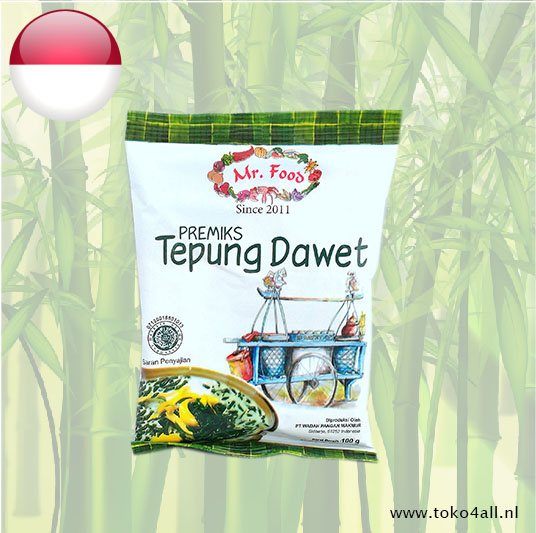 Dawet flour Cendol Pandan flavor Premix 100 gr BB 26-06-2023