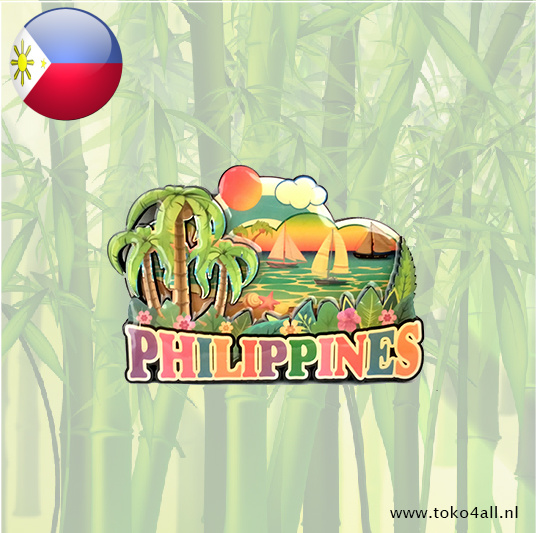 Fridge magnet Tropical Philippines 1 pc 10 x 7 cm