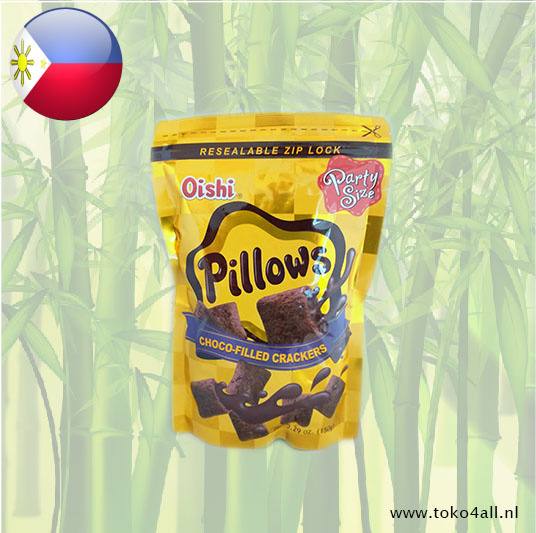 Oishi Pillows Choco filled crackers 150 gr