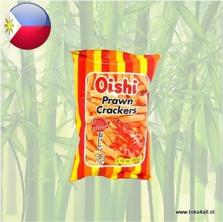 Oishi Garnalen Crackers Naturel 60 gr