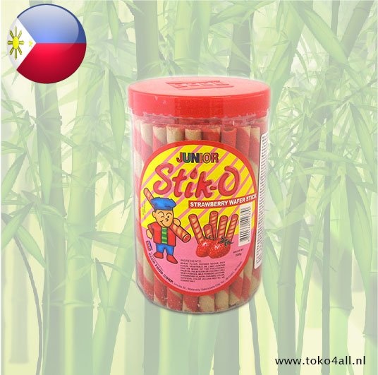 Stik-O Aardbeien Wafel rollen 380 gr