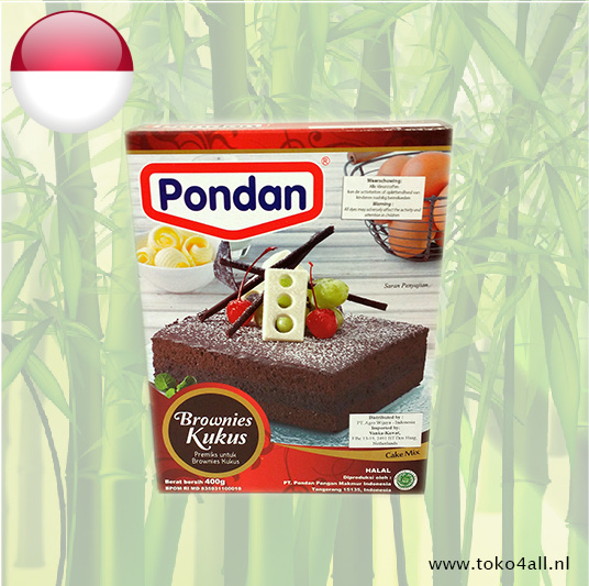 Pondan Brownies Kukus cake mix 400 gr