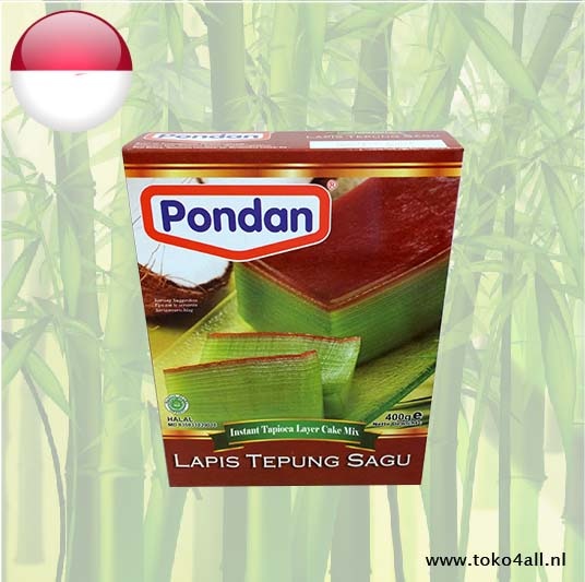 Pondan Lapis Tepung Sagu Rijst laag Cake 400 gr