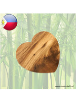 Hart vormig warmte plaatje van acaciahout