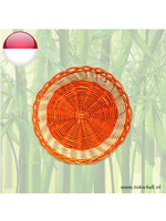 Rattan Plate Orange 24 cm