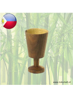 Wineglass acacia wood 13 x 7,5 cm