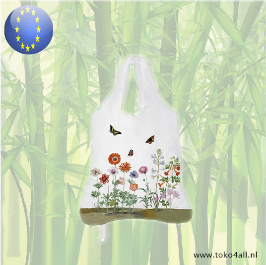 Shopping bag flowers Polyester 50 x 42 cm