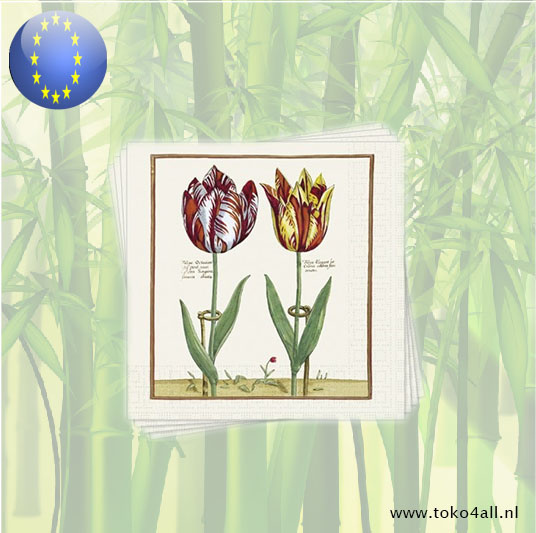 Napkins Tulips 20 st 33 x 33 cm