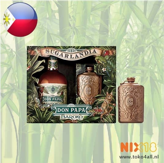 Don Papa Baroko Rum With Hip Flask 70 cl - Toko 4 All