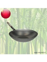 Wok flat with wooden handle 33 cm
