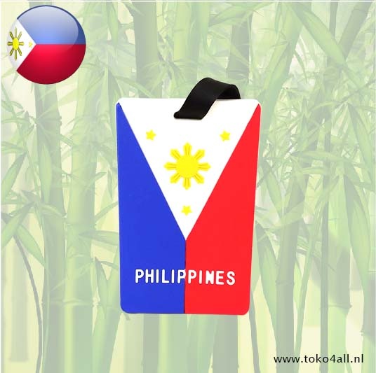 Philippine flag luggage tag rubber silicon