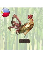 Rooster made of metal with mother-of-pearl 37x30cm