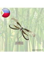 Metal dragonfly with mother-of-pearl 48x47cm
